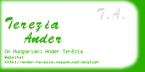 terezia ander business card
