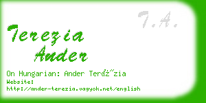 terezia ander business card